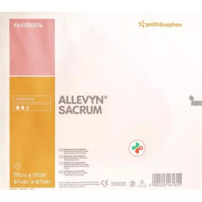Allevyn Adhesive Sacrum ранова пов'язка 17х17 см 10 шт Allevyn Adhesive Sacrum ранова пов'язка 17х17 см 10 шт