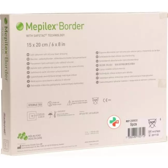 Mepilex Border Schaumverband 15x20см Silik 5 штук Mepilex Border Schaumverband 15x20см Silik 5 штук