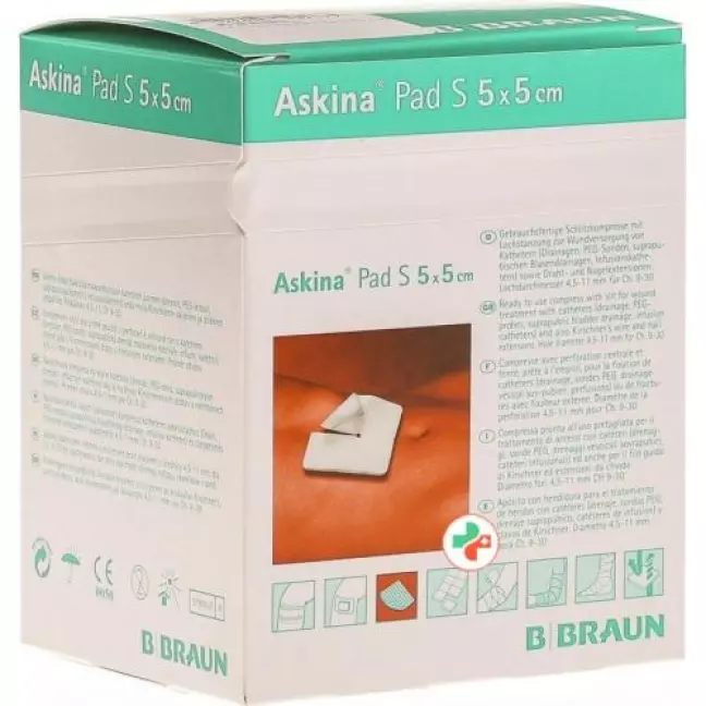 Компрес Askina Pad S слот 5смх5см пакет стерильний 30 шт