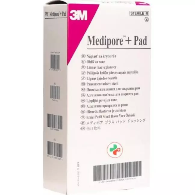 3M Medipore + Pad 10x20см / Wundkissen 5x15.5см 25 штук 3M Medipore + Pad 10x20см / Wundkissen 5x15.5см 25 штук