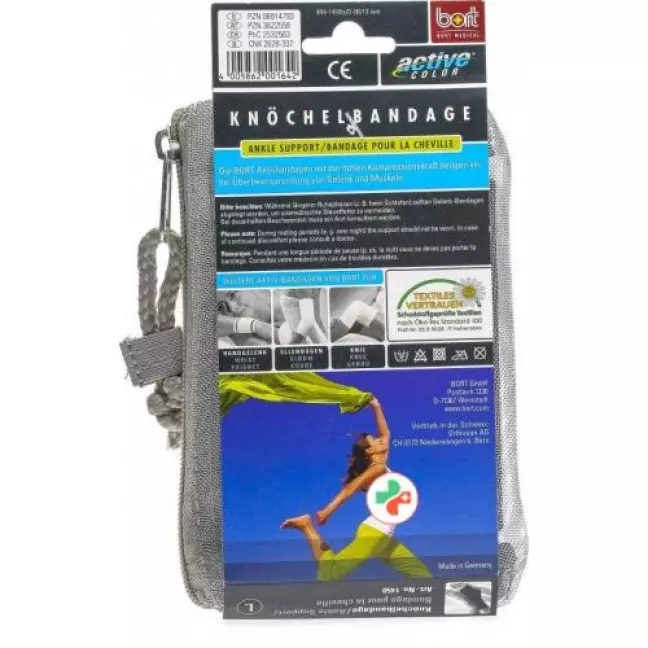 Бандаж на щиколотку Bort ActiveColor L +23см чорний Бандаж на щиколотку Bort ActiveColor L +23см чорний