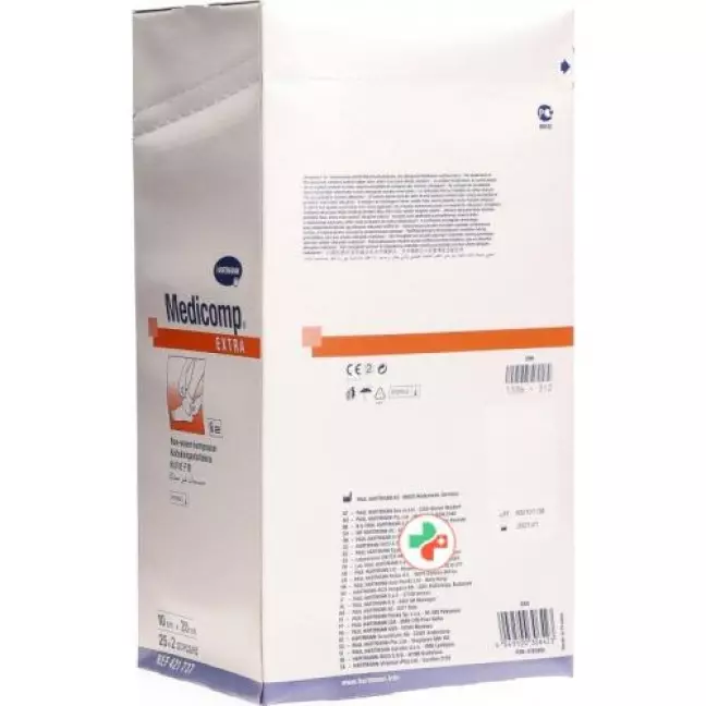 Medicomp Extra Vlieskompressen 10x20см Steril 25 пакетиков 2 шту Medicomp Extra Vlieskompressen 10x20см Steril 25 пакетиков 2 шту