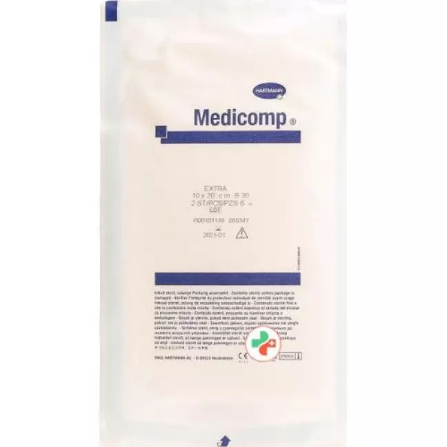 Medicomp Extra Vlieskompressen 10x20см Steril 25 пакетиков 2 шту Medicomp Extra Vlieskompressen 10x20см Steril 25 пакетиков 2 шту