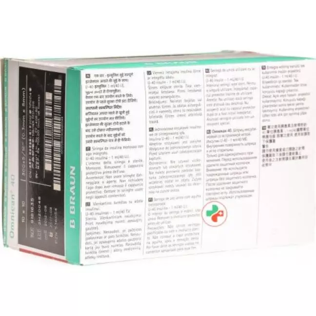 Omnican Insulin 40 1мл 0.3x8мм 100 штук Omnican Insulin 40 1мл 0.3x8мм 100 штук