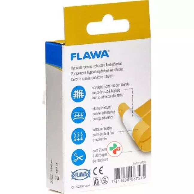 Flawa Textil Plast Schnellverband 6смx10см Hautfarbig 10 штук Flawa Textil Plast Schnellverband 6смx10см Hautfarbig 10 штук