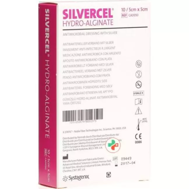 Let’s Protect Silvercel Hydroalginat Wundverband 5x5см 10 штук