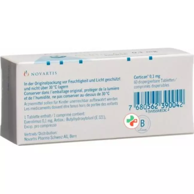 Certican 0.1 mg 6 X 10 tablets Certican 0.1 mg 6 X 10 tablets