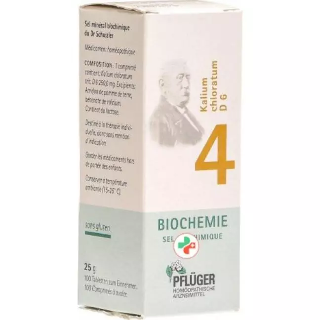 Pflueger Schussler Nr. 4 Kal Chlor в таблетках, D 6 25г Pflueger Schussler Nr. 4 Kal Chlor в таблетках, D 6 25г