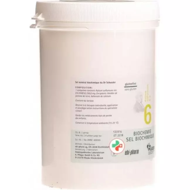 Pflueger Schussler Nr. 6 Kal Sulf в таблетках, D 6 1000г Pflueger Schussler Nr. 6 Kal Sulf в таблетках, D 6 1000г