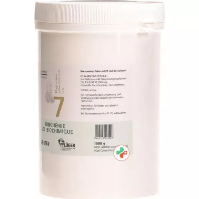 Pflueger Schüssler Nr7 Magnesium phosphoricum таблетки D 6 Ds 1000 г Pflueger Schüssler Nr7 Magnesium phosphoricum таблетки D 6 Ds 1000 г