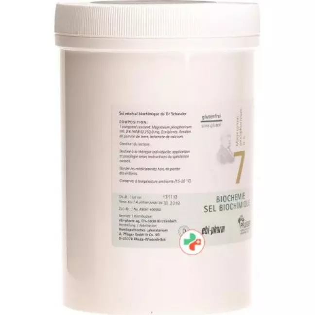 Pflueger Schüssler Nr7 Magnesium phosphoricum таблетки D 6 Ds 1000 г Pflueger Schüssler Nr7 Magnesium phosphoricum таблетки D 6 Ds 1000 г