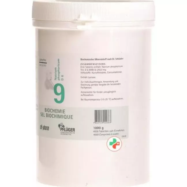 Pflueger Schussler Nr. 9 Natr Phos в таблетках, D 6 1000г Pflueger Schussler Nr. 9 Natr Phos в таблетках, D 6 1000г