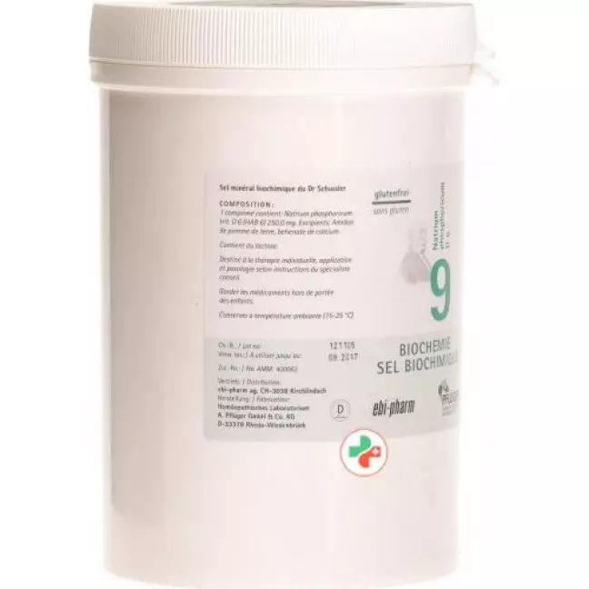 Pflueger Schussler Nr. 9 Natr Phos в таблетках, D 6 1000г Pflueger Schussler Nr. 9 Natr Phos в таблетках, D 6 1000г
