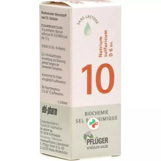 PFLÜGER SCHÜSSLER Nr10 Natr sulf краплі D 6 30 мл
