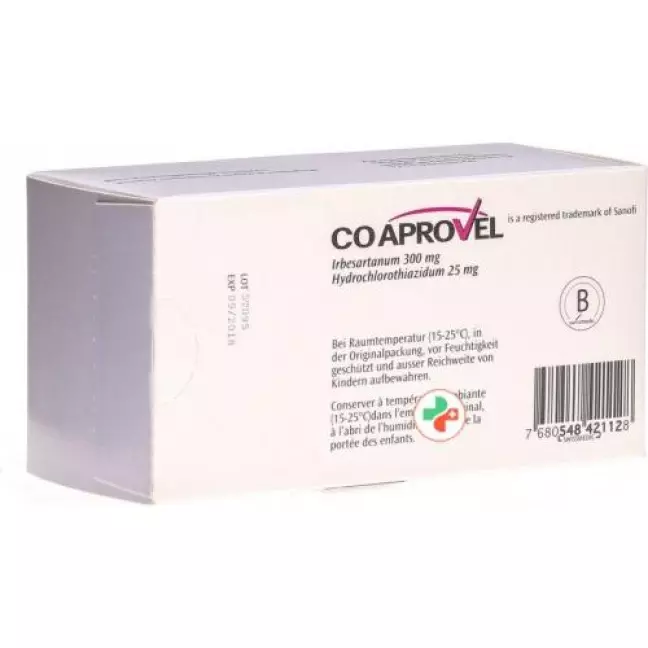 CoAprovel плівка таблетка 300/25 98 шт CoAprovel плівка таблетка 300/25 98 шт