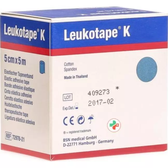 Гіпсова пов&#39;язка Leukotape 5мх5см синього кольору
