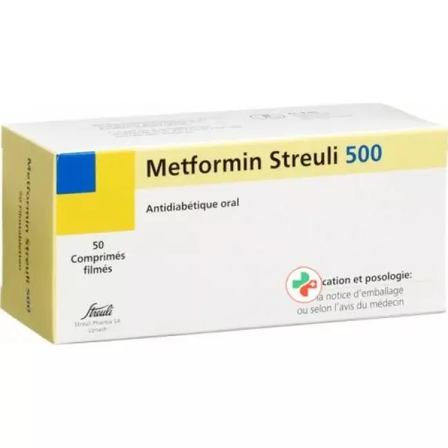 Metformin Streuli Filmtable 500 мг 50 шт Metformin Streuli Filmtable 500 мг 50 шт