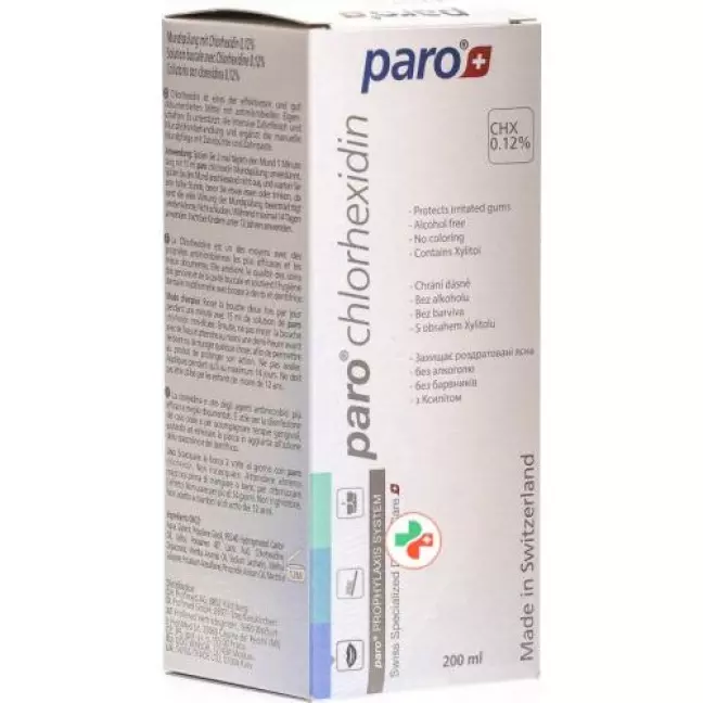 Paro ополаскиватель для полости рта Chlorhexidin 0.12% бутылка 200мл Paro ополаскиватель для полости рта Chlorhexidin 0.12% бутылка 200мл