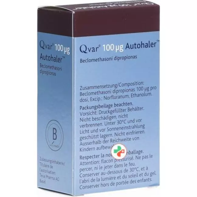 Дозовані інгалятори Qvar 100 Autohaler 100 мкг 200 доз Дозовані інгалятори Qvar 100 Autohaler 100 мкг 200 доз