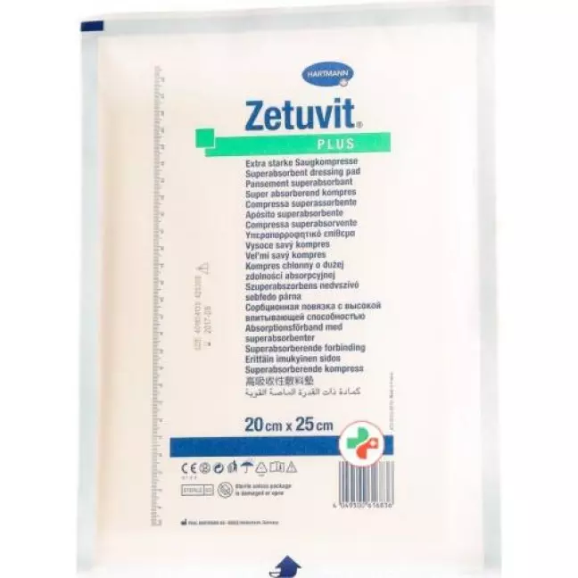 Пов'язка абсорбуюча Zetuvit Plus 20х25см 10 шт Пов'язка абсорбуюча Zetuvit Plus 20х25см 10 шт