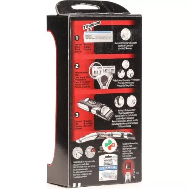 Wilkinson Quattro Titanium Precis +klinge+aaa Batt Wilkinson Quattro Titanium Precis +klinge+aaa Batt