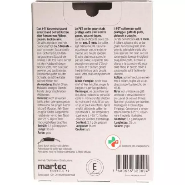 Нашийник Martec Pet Care PET проти шкідників для котів світловідбиваючий Нашийник Martec Pet Care PET проти шкідників для котів світловідбиваючий