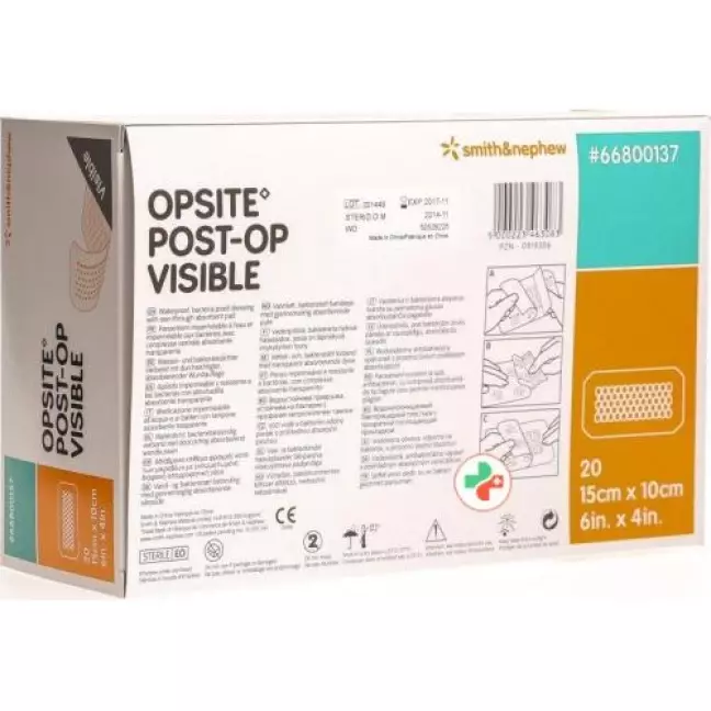 OPSITE POST OP VISIBLE прозора ранова пов&#39;язка 15х10см 20 шт