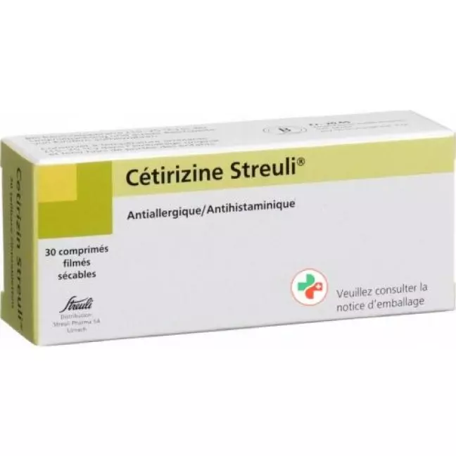 Цетиризин Streuli Filmtable 10 мг 30 шт Цетиризин Streuli Filmtable 10 мг 30 шт