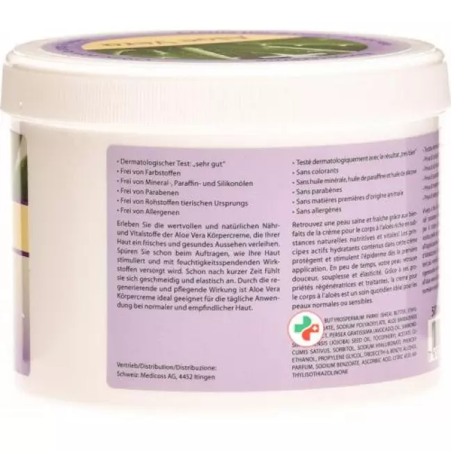 Крем для тіла Plantacos Aloe Vera 500 мл Крем для тіла Plantacos Aloe Vera 500 мл
