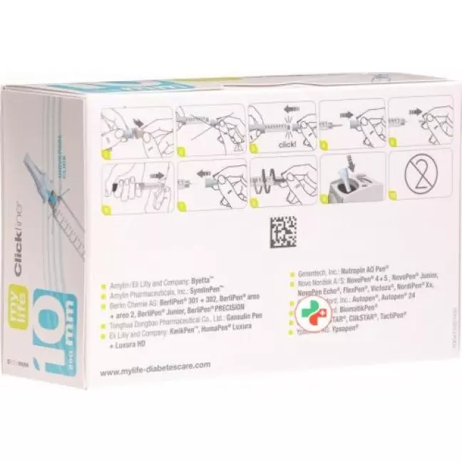 Mylife Clickfine Pen Nadel 29г x 10мм 100 штук Mylife Clickfine Pen Nadel 29г x 10мм 100 штук