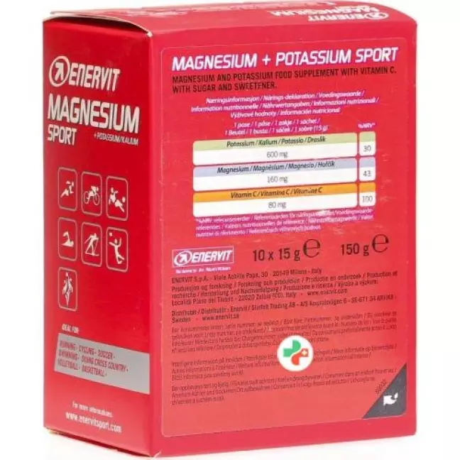 Enervit Plv Магній Калій 10 пакетиків 15 г Enervit Plv Магній Калій 10 пакетиків 15 г
