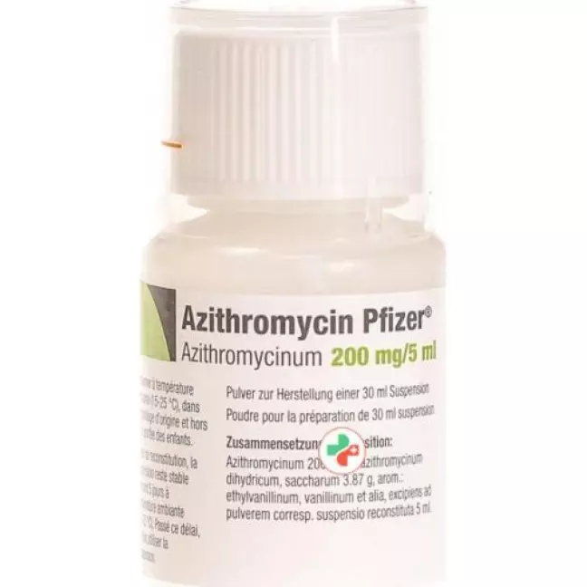 Азитроміцин Pfizer Plv 200 мг/5 мл для суспензії Азитроміцин Pfizer Plv 200 мг/5 мл для суспензії