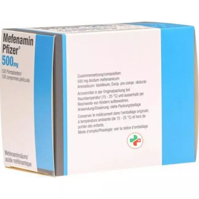 Мефенамін Pfizer Filmtabl 500 мг 100 шт Мефенамін Pfizer Filmtabl 500 мг 100 шт