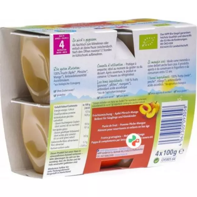 HIPP Fruit Break Яблуко-Персик-Манго 4 х 100 г HIPP Fruit Break Яблуко-Персик-Манго 4 х 100 г