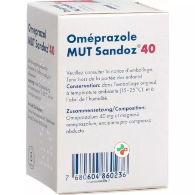 Омепразол MUT Sandoz Filmtabl 40 мг Ds 28 шт Омепразол MUT Sandoz Filmtabl 40 мг Ds 28 шт