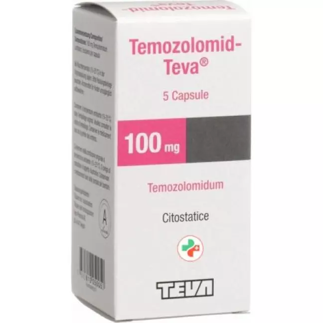 Темозоломід-Тева капсули 100 мг Fl 5 шт Темозоломід-Тева капсули 100 мг Fl 5 шт