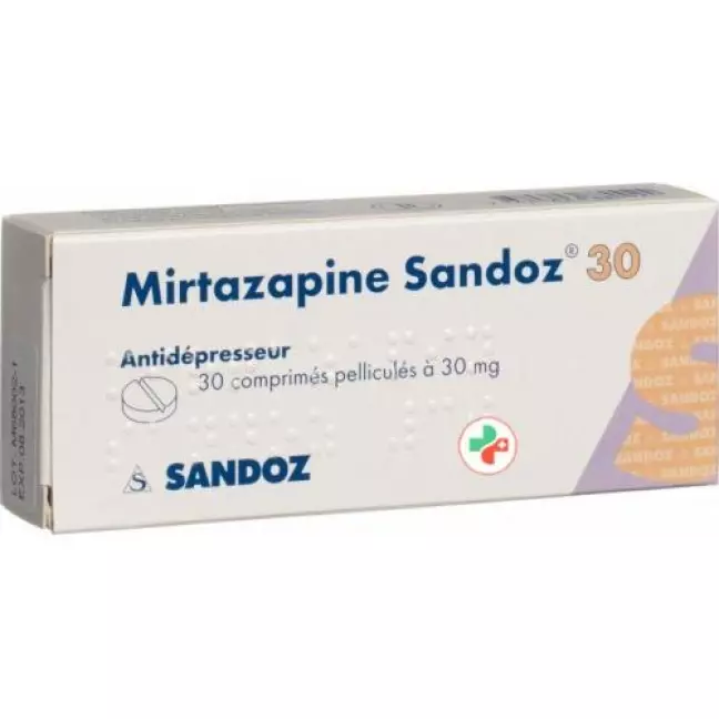 Mirtazapine Sandoz Filmtable 30 мг 30 шт Mirtazapine Sandoz Filmtable 30 мг 30 шт