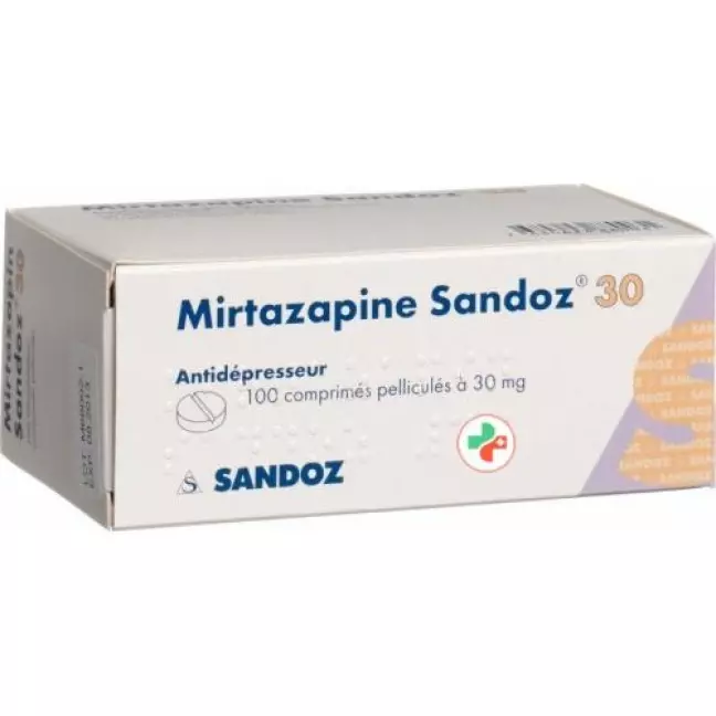 Mirtazapine Sandoz Filmtable 30 мг 100 шт Mirtazapine Sandoz Filmtable 30 мг 100 шт