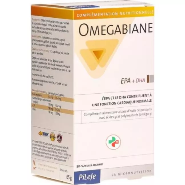 Omegabiane EPA + DHA капсули 621 мг Бліст 80 шт