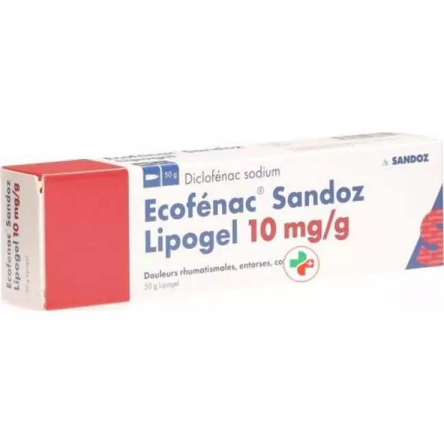 Екофенак Сандоз Ліпогель 1% Tb 50г Екофенак Сандоз Ліпогель 1% Tb 50г