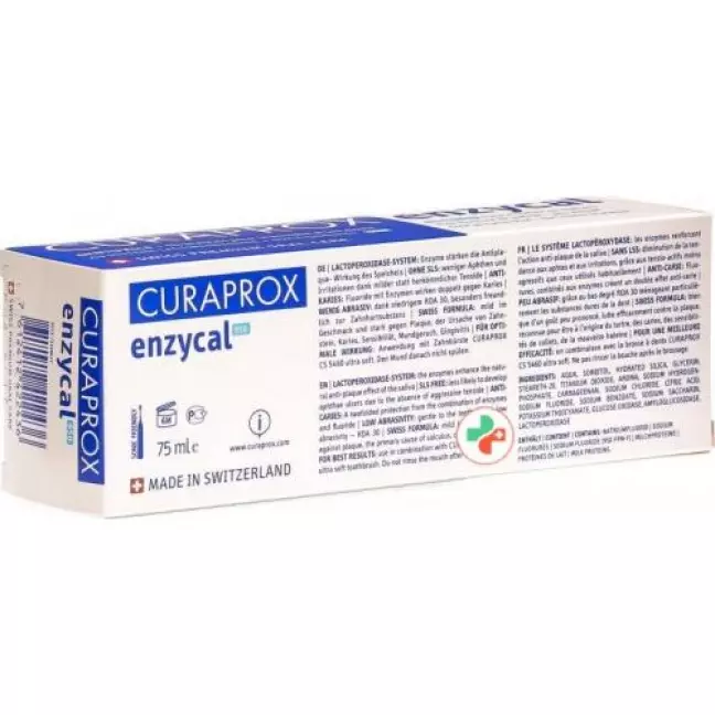 Зубна паста Curaprox Enzycal 950 німецька/французька/англійська 75 м