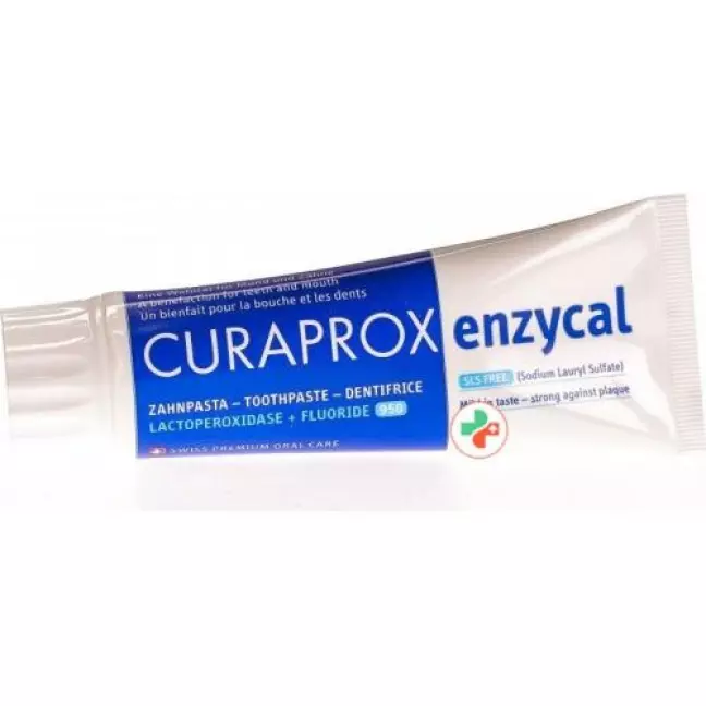 Зубна паста Curaprox Enzycal 950 німецька/французька/англійська 75 м