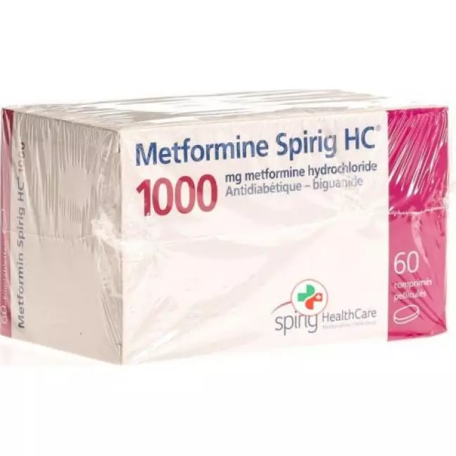 Metformin Spirig HC Filmtable 1000 мг 60 шт Metformin Spirig HC Filmtable 1000 мг 60 шт