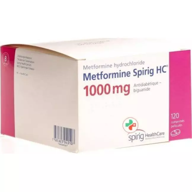 Metformin Spirig HC Filmtable 1000 мг 120 шт Metformin Spirig HC Filmtable 1000 мг 120 шт