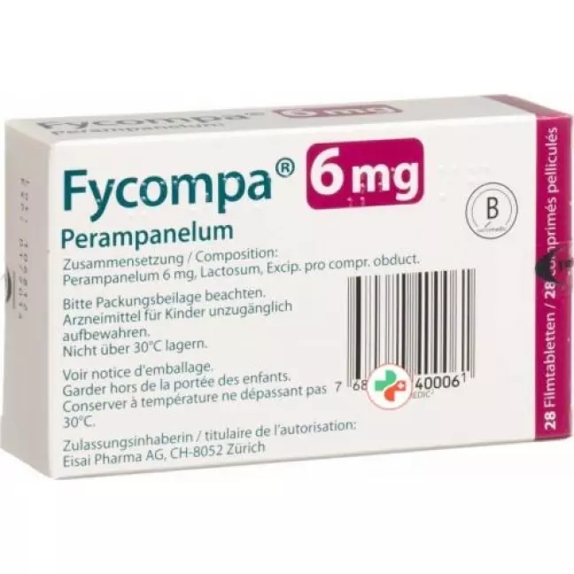Fycompa плівка таблетки 6 мг 28 шт Fycompa плівка таблетки 6 мг 28 шт