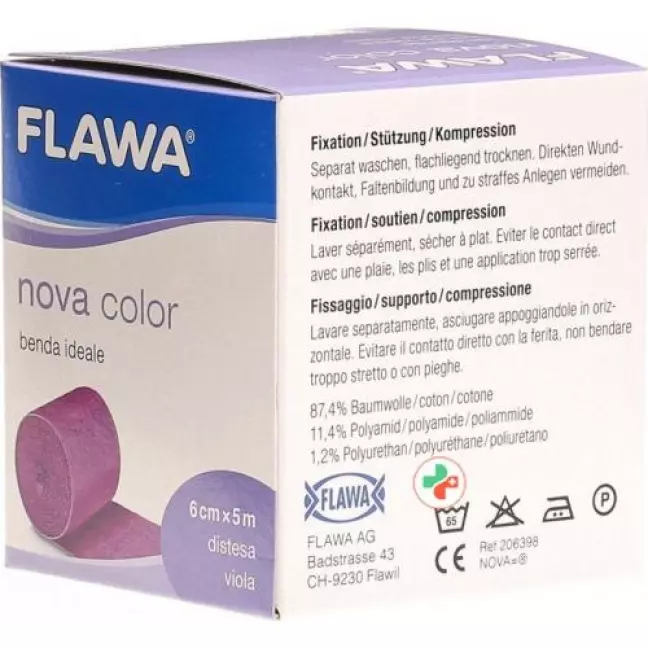 Flawa Nova Color Idealbinde 6смx5m Violett Flawa Nova Color Idealbinde 6смx5m Violett
