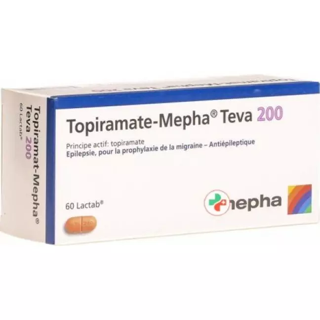 Топірамат-Мефа Тева Лактаб 200 мг 60 шт Топірамат-Мефа Тева Лактаб 200 мг 60 шт