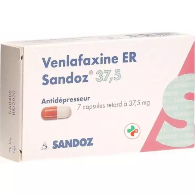 Венлафаксин ER Sandoz Ret капсули 37,5 мг 7 шт Венлафаксин ER Sandoz Ret капсули 37,5 мг 7 шт