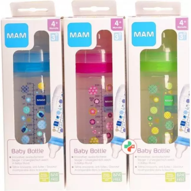 MAM Babybottle 4+ Monate 330мол Karton assortiert 6x 1 штука
