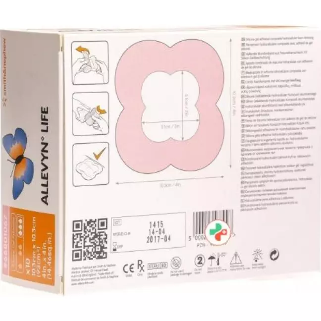 Allevyn Life Adhasiver Silikonschaumverband 10.3x10.3см 10 штук Allevyn Life Adhasiver Silikonschaumverband 10.3x10.3см 10 штук
